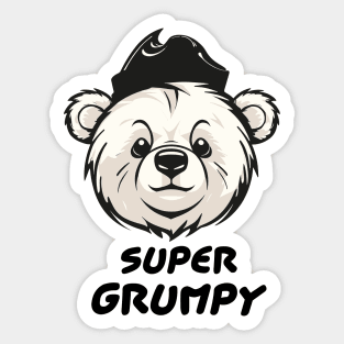 Bear Super Grumpy Sticker